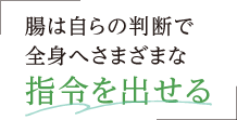 腸は自らの判断で全身へさまざまな指令を出せる